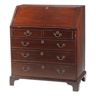 18th Century English, George III Slant Front Secretary Desk For Sale