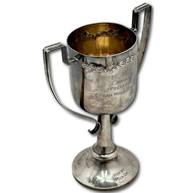 Outstanding Dated 1913 Completely Hand Made Sterling Silver San Miguel Brewery Sponser Horse Walk - Trot & Canter Class Trophy For Sale - Image 11 of 18
