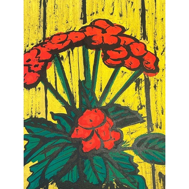 Modern Bernard Buffet, The Pot of Begonias, Lithograph For Sale - Image 3 of 6