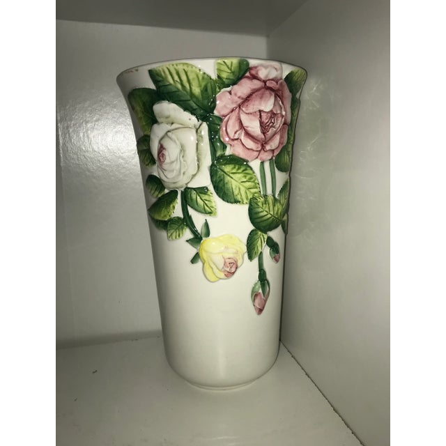 1960 Hand-Painted Porcelain Vase Made in Italy For Sale - Image 9 of 9