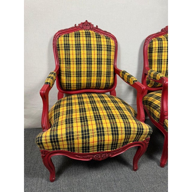Set of 19th Century Style Armchairs For Sale - Image 3 of 8