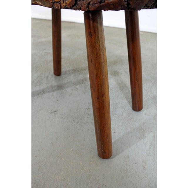 Mid-Century Nakashima-Style Carved Live Edge Slab Whale Wood Sculpture For Sale - Image 11 of 13