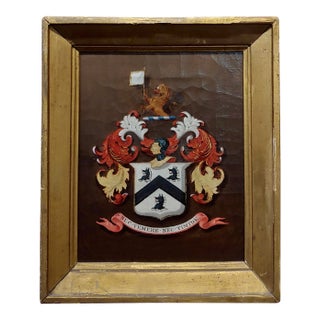 18th Century British Coat of Arm - Oil Painting C.1790s For Sale