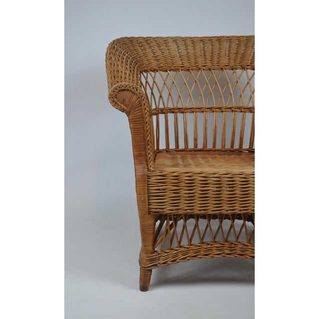 20th Century Wicker Armchairs with Rolled Arms, 1920, Set of 2 For Sale - Image 15 of 18