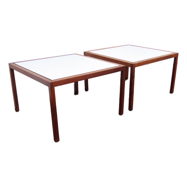 Knoll Mid Century Modern Pair of Large Side End Tables 6600 For Sale