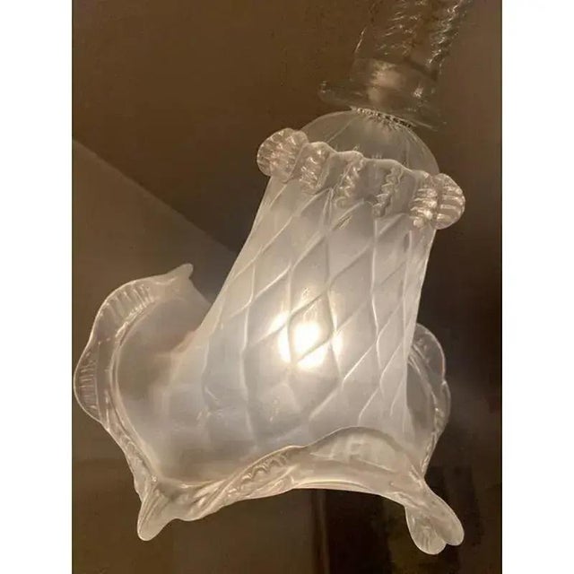 Gold Italian Style Murano Glass in Transparent and Sand Chandelier by Simoeng For Sale - Image 8 of 12