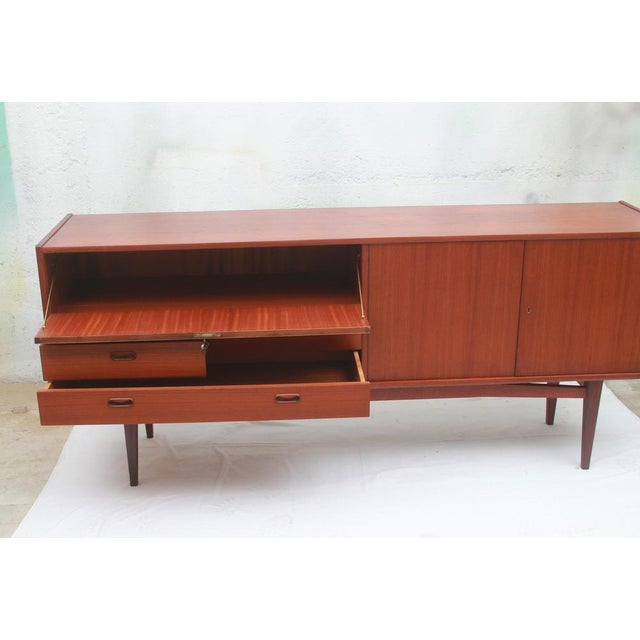 Brown Vintage Sideboard in Teak, 1965 For Sale - Image 8 of 13