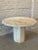 Postmodern 1980s Postmodern Vintage Travertine Round Dining/Entry Table Honed For Sale - Image 3 of 12