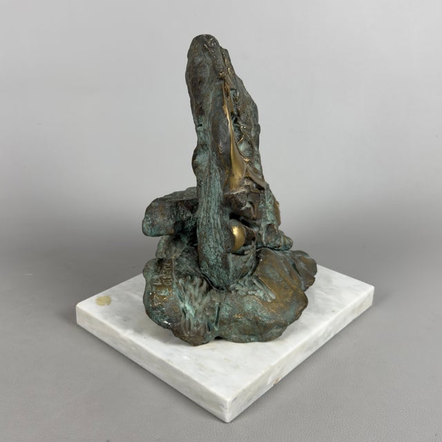 A visually striking and exceptionally rare work of art, this imposing solid bronze sculpture was created and signed in...
