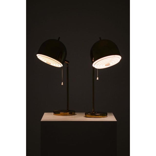 1950s Table Lamps in Brass and Plastic by Eje Ahlgren, 1950s, Set of 2 For Sale - Image 5 of 9