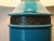 Blue Ceramic Lamp with Claw Feet and Foliage Lampshade, 1960s For Sale - Image 11 of 14