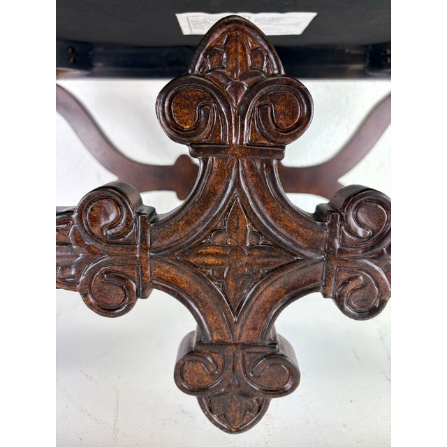 Vintage Newly Upholstered Spanish Renaissance Style Bench For Sale - Image 11 of 12