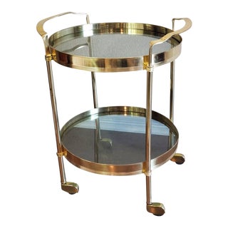 1960s Italian Mid-Century Modern Tiered Bar Cart For Sale