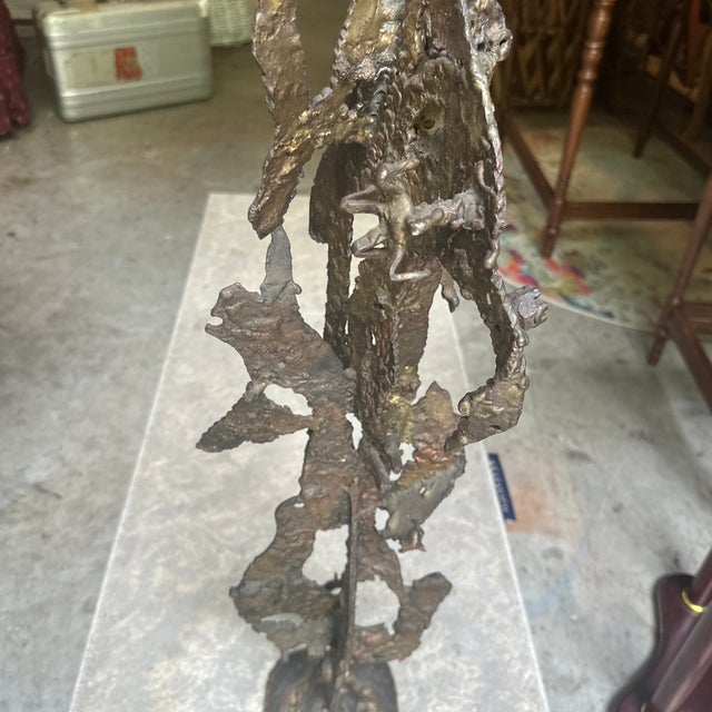 1970s Large Vintage Standing Brutalist Style Sculpture For Sale - Image 5 of 8