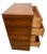 Gorgeous Mid Century Art Deco Revival Dresser Chest Four Drawers Brass Pulls For Sale - Image 4 of 13