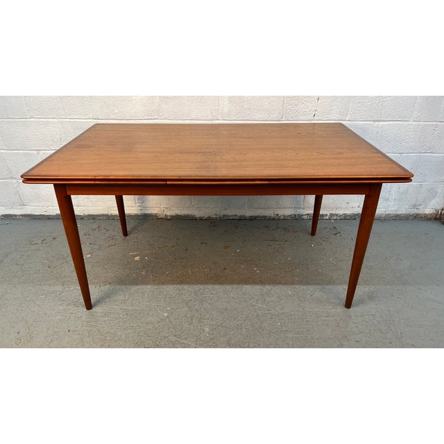 Mid 20th Century Skovmand & Andersen for Moreddi Teak Draw-Leaf Dining Table For Sale In New York - Image 6 of 16
