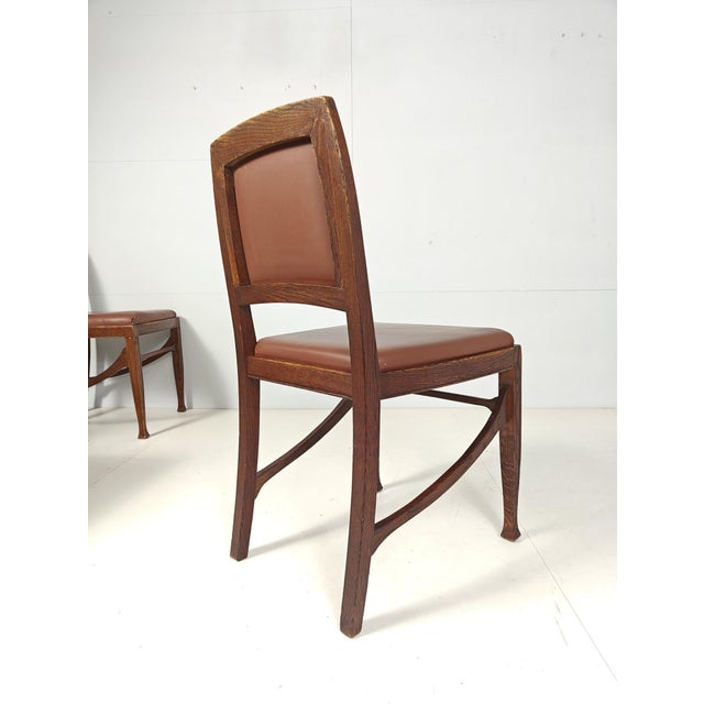 Art Nouveau Extendable Dining Table with 6 Chairs from Maison Édouard Diot, Paris, 1890s, Set of 7 For Sale - Image 13 of 14