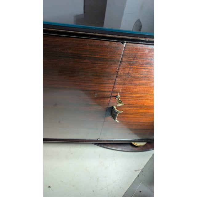 Brown Italian Sideboard attributed to Vittorio Dassi, 1950s For Sale - Image 8 of 12