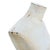 Adult Female White Linen Dress Form Mannequin on Iron Base W/ Wheels Size 8 For Sale In Los Angeles - Image 6 of 8