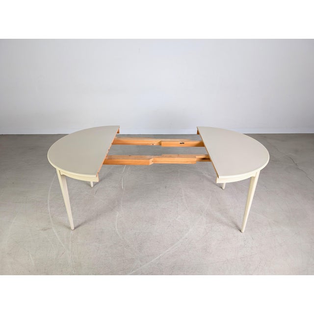 Cream Mid-Century Wooden Dining Table by Svante Skogh For Sale - Image 8 of 13