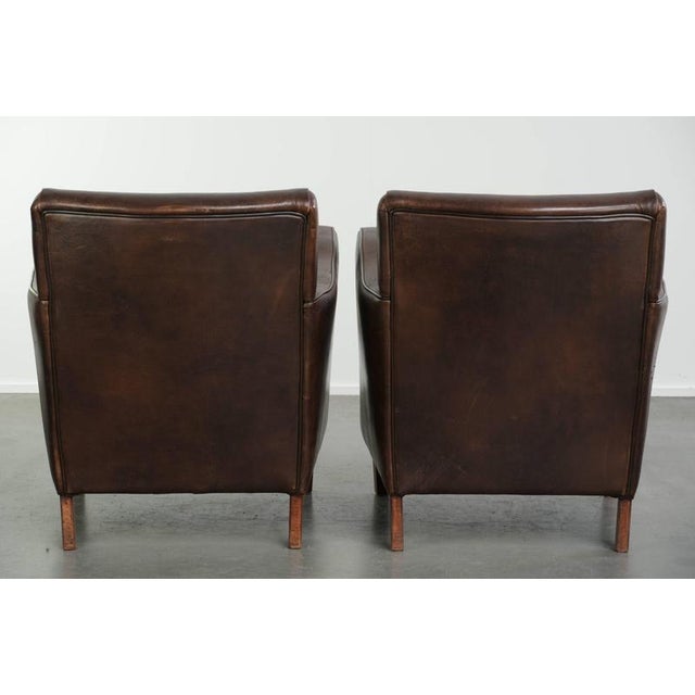 Vintage English Sheepskin Lounge Chairs, Set of 2 For Sale - Image 3 of 14