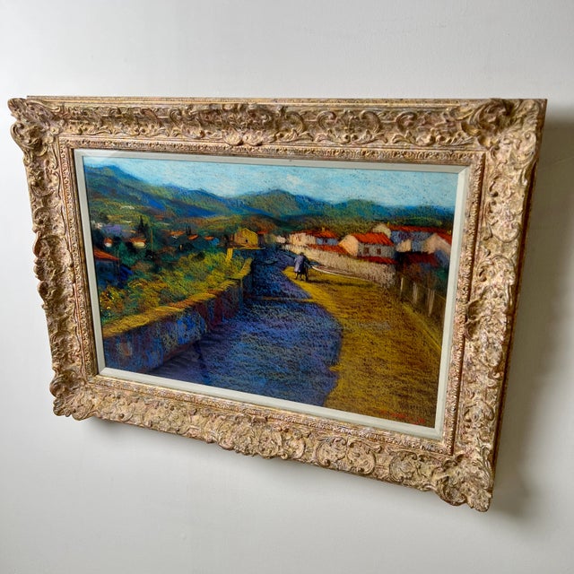 John Mackie, Entrance to Ceret, Pastel, 1993, Framed For Sale - Image 4 of 11