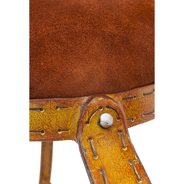 Dining Chairs attributed to Jacques Adnet, Set of 4 For Sale - Image 9 of 13