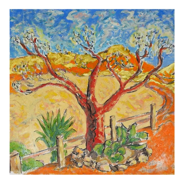 Contemporary Impressionist Joshua Tree Landscape Painting For Sale