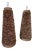 Handcrafted Pili Nut Shells Table or Floor Lamps, USA, 2000s, Set of 2 For Sale