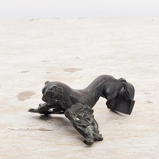 19th Century Circa 19th Century Empire French Bronze Lion Mount For Sale - Image 5 of 5