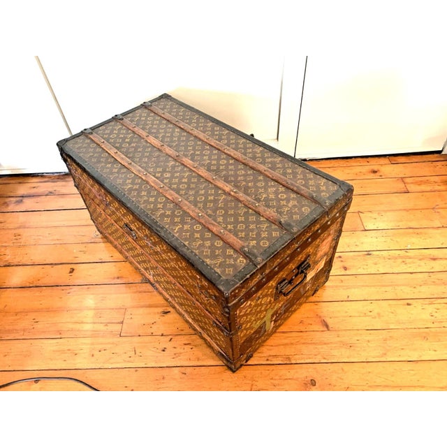 A magnificent antique Louis Vuitton steamer trunk, dating to the early 20th century (Circa 1900). This exceptional travel...