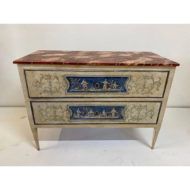 Venetian Painted Neoclassical Commodes- A Pair For Sale - Image 13 of 18