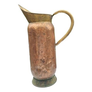Brass and Copper Water Jug ​​for Umbrellas and Flowers, 1920s For Sale