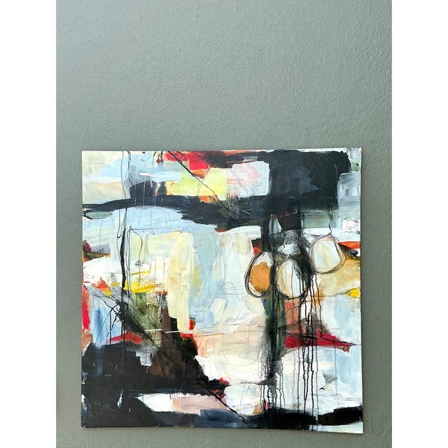 Vintage Abstract Expressionist Oil Painting on Canvas For Sale - Image 12 of 12