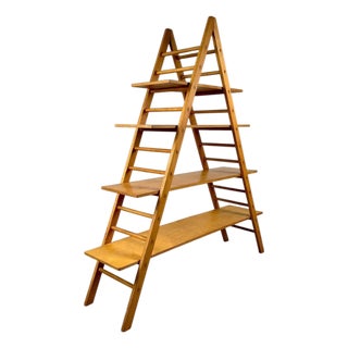 Italian Postmodern Modular Wooden Bookcase by Giovannetti, 1980s For Sale