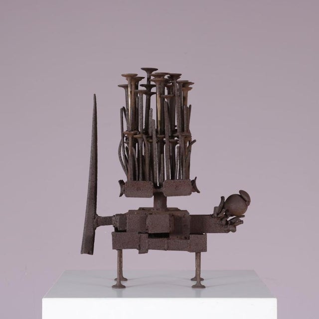 Brutalist Metal Artwork from Frans De Boer Lichtveld, 1970s For Sale - Image 12 of 15