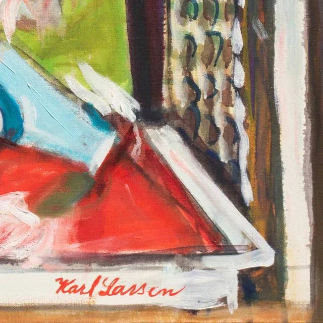 Signed lower right, "Karl Larsen" (Danish, 1897-1977) and painted circa 1955. Beginning in 1917, Karl Larsen participated...