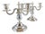 20th Century Silver-Plated Metal Candelabra, Set of 2 For Sale