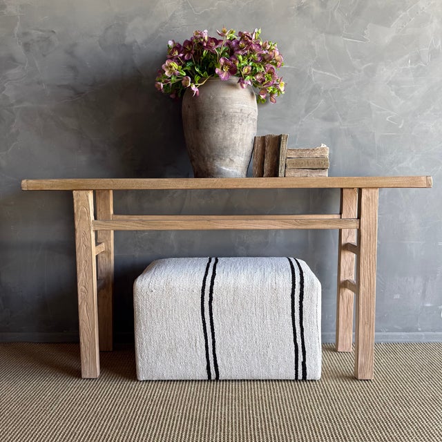 31" x 15" x 18" h This ottoman made from a vintage Turkish rug brings warmth, texture, and soul into your home. Made using...