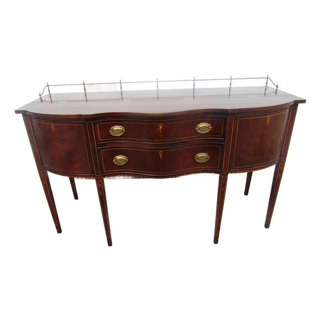 1980s Henkel Harris Mahogany Sideboard Federal Designer For Sale