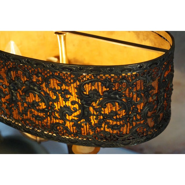 Antique French Bronze Table Lamp, Circa 1910 For Sale - Image 5 of 11