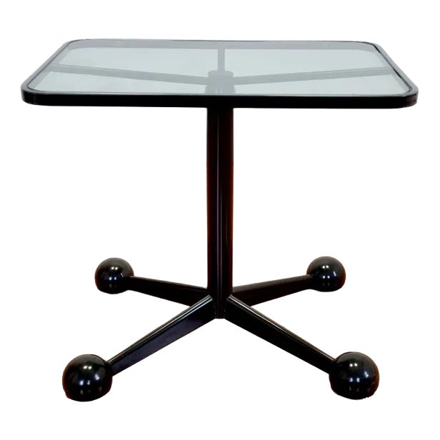 Italian Modern Black Side Table from Allegri, Italy, 1970s For Sale