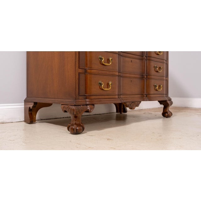 Biggs Ball & Claw Chippendale Mahogany Secretary Desk For Sale - Image 16 of 18