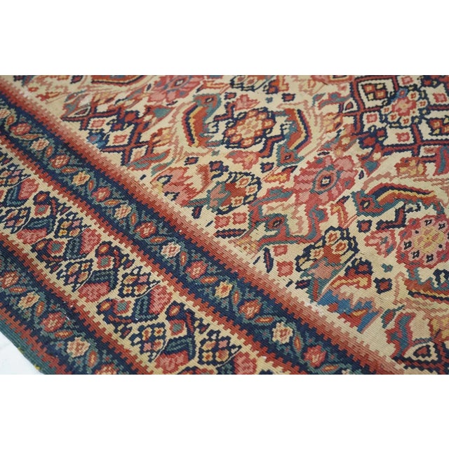 Antique Senneh Kilim Rug 4'7'' x 6'8'' For Sale - Image 9 of 10