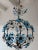 Blue French Blue Flower Ball Crystal Prisms Maison Baguès Style Chandelier, 1920s For Sale - Image 8 of 10