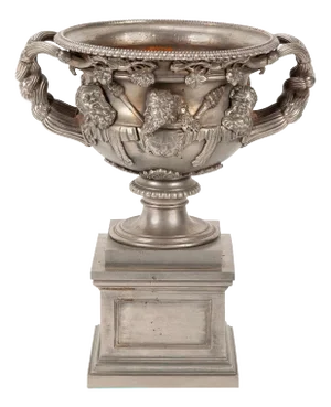 19th Century English Polished Steel Warwick Vase