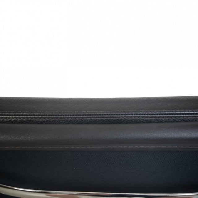 EA208 Chair in Black Leather by Charles Eames, 2000s For Sale - Image 10 of 17