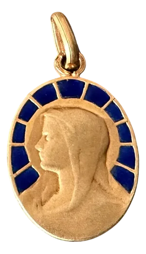 Gold and Blue Enamel Medal, 1890s