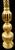 Attributed to James Mont MCM Gilt Brass Candlestick Lamp With Frosted Glass Flame Shade For Sale - Image 12 of 14