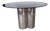 Round Smoked Glass Table with Three-Cylinder Chromed Steel Base, 1970s For Sale
